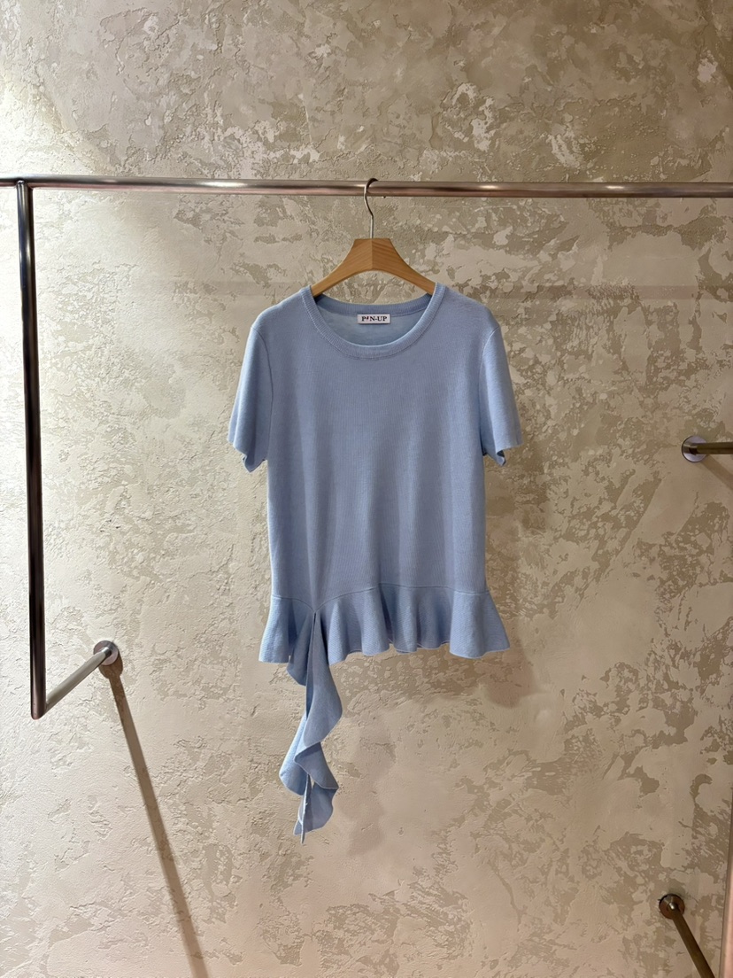 PIN-UP東大門直郵女士新品26春夏人氣休閑推薦T恤荷葉邊PIN-UPT恤圖色4