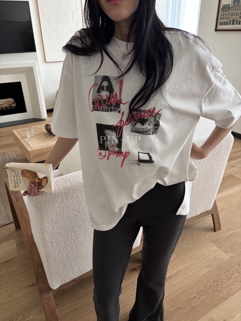 PIN-UP東大門實拍女裝新品26春夏熱賣人氣推薦休閑時尚T恤PIN-UPT恤