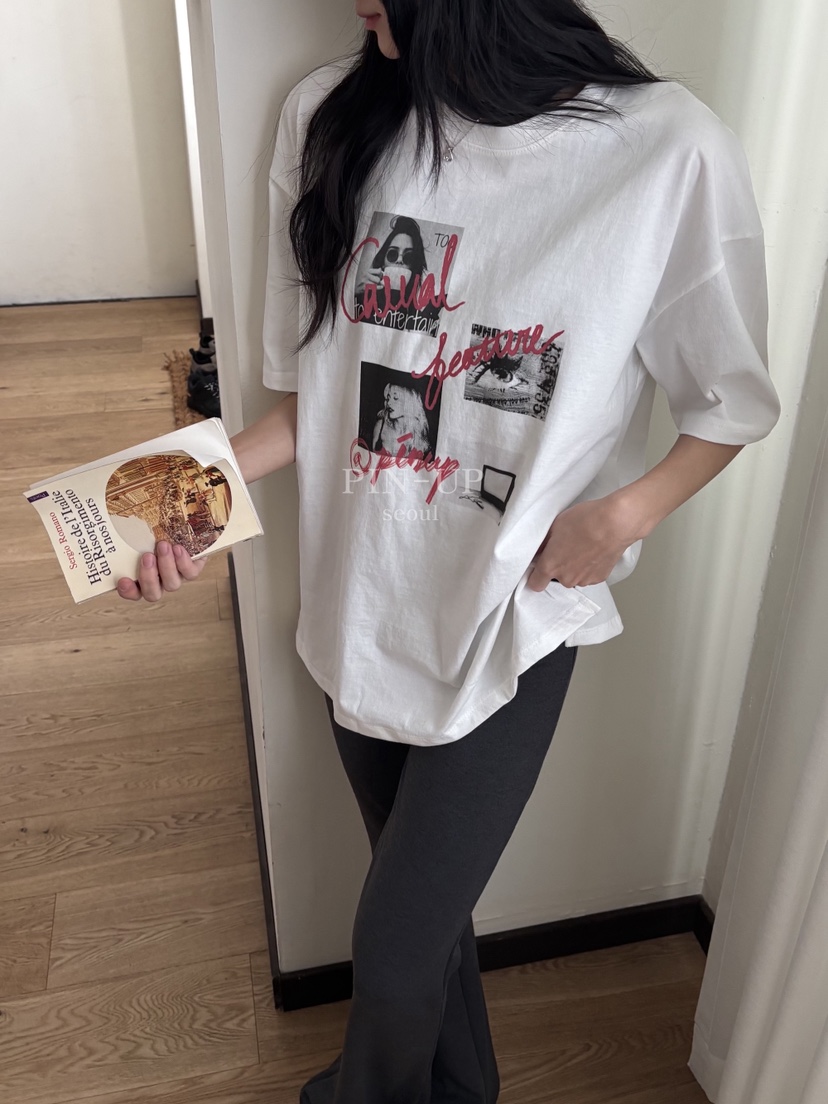 PIN-UP東大門實拍女裝新品26春夏熱賣人氣推薦休閑時尚T恤PIN-UPT恤