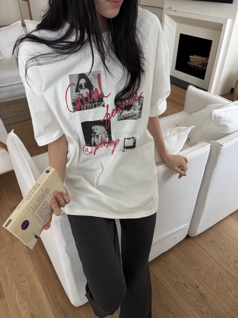 PIN-UP東大門實拍女裝新品26春夏熱賣人氣推薦休閑時尚T恤PIN-UPT恤