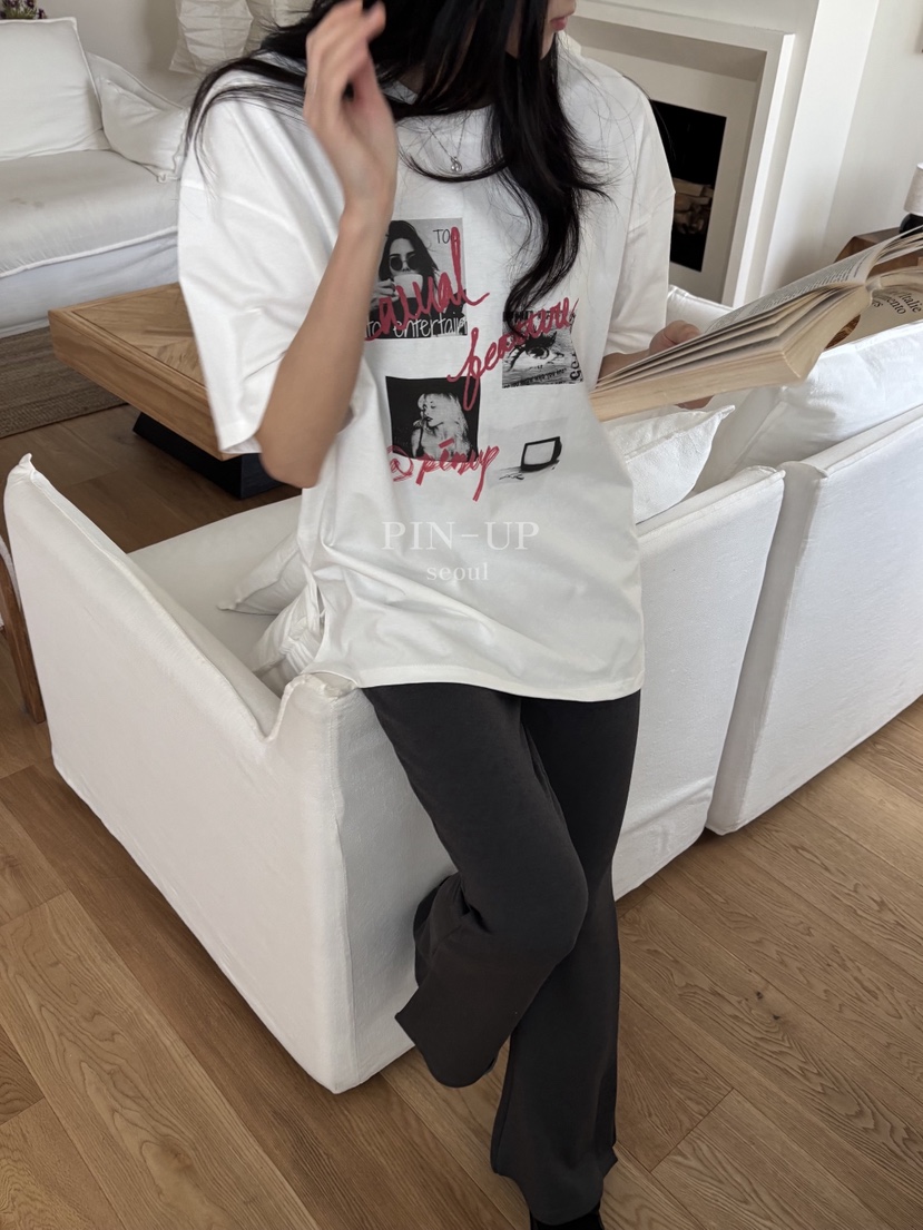 PIN-UP東大門實拍女裝新品26春夏熱賣人氣推薦休閑時尚T恤PIN-UPT恤