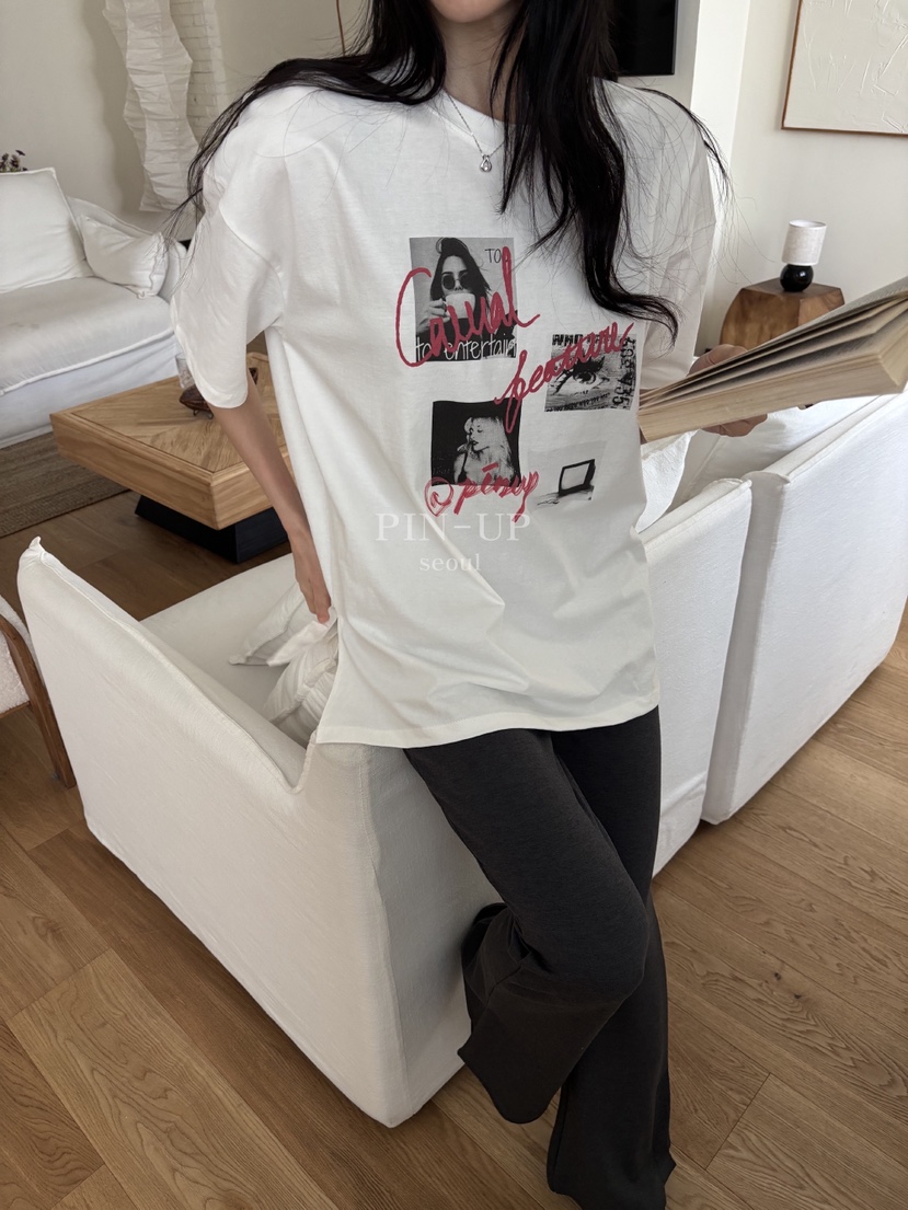 PIN-UP東大門實拍女裝新品26春夏熱賣人氣推薦休閑時尚T恤PIN-UPT恤