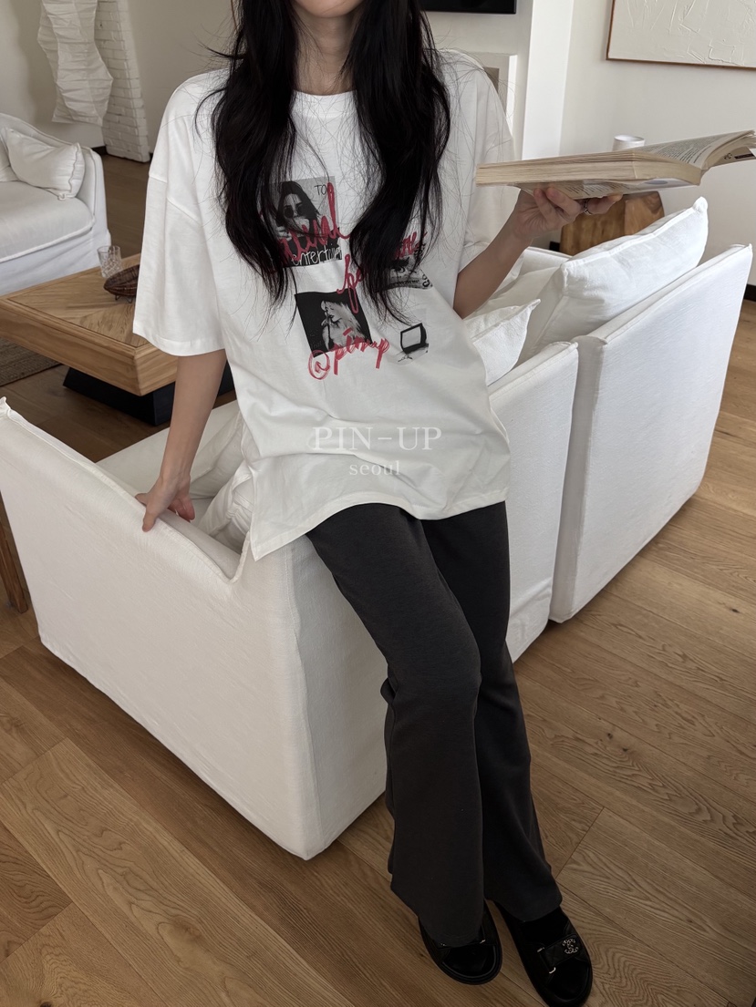 PIN-UP東大門實拍女裝新品26春夏熱賣人氣推薦休閑時尚T恤PIN-UPT恤