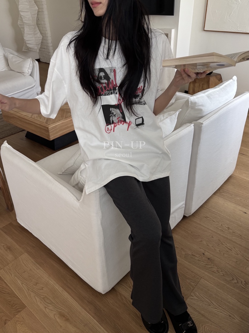 PIN-UP東大門實拍女裝新品26春夏熱賣人氣推薦休閑時尚T恤PIN-UPT恤