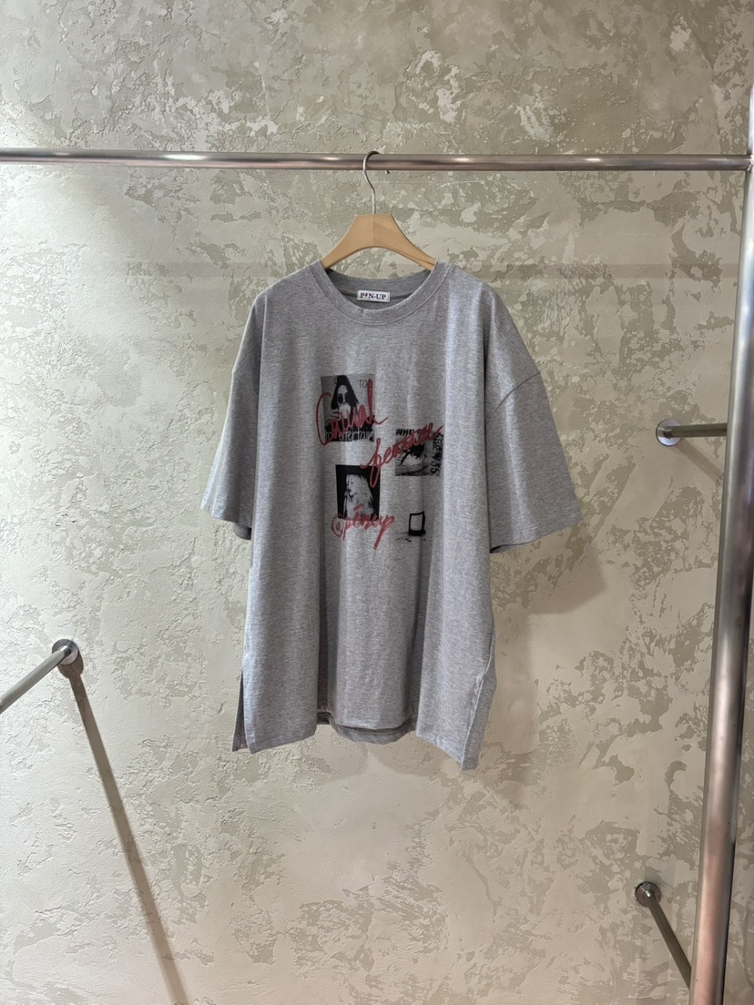 PIN-UP東大門實拍女裝新品26春夏熱賣人氣推薦休閑時尚T恤PIN-UPT恤圖色2