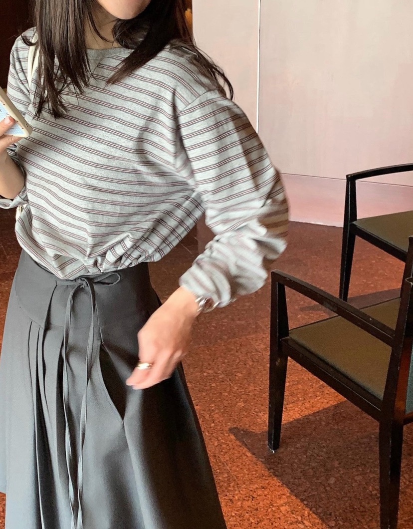 COURGETTE韓國代購女裝新品真品休閑職業人氣推薦長袖T恤COURGETTE長袖T恤