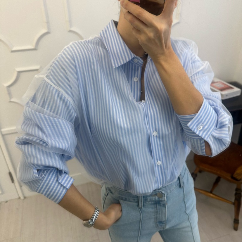 SOUIT東大門實拍女士新款26春夏時尚熱賣職業休閑襯衫蕾絲衫SOUIT by mabel-L襯衫/蕾絲衫