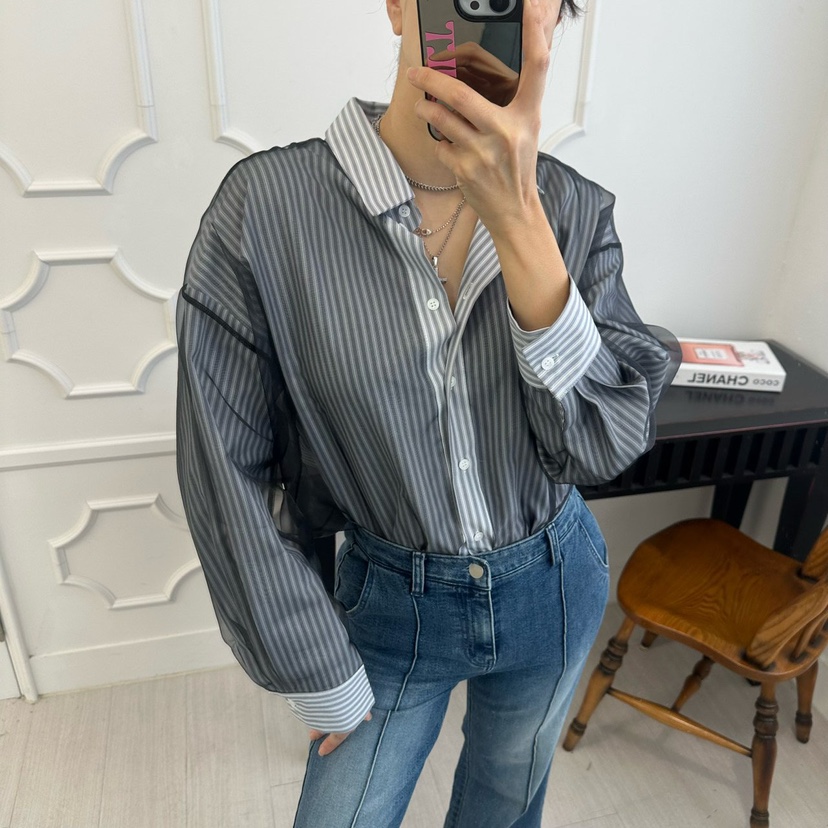 SOUIT東大門實拍女士新款26春夏時尚熱賣職業休閑襯衫蕾絲衫SOUIT by mabel-L襯衫/蕾絲衫