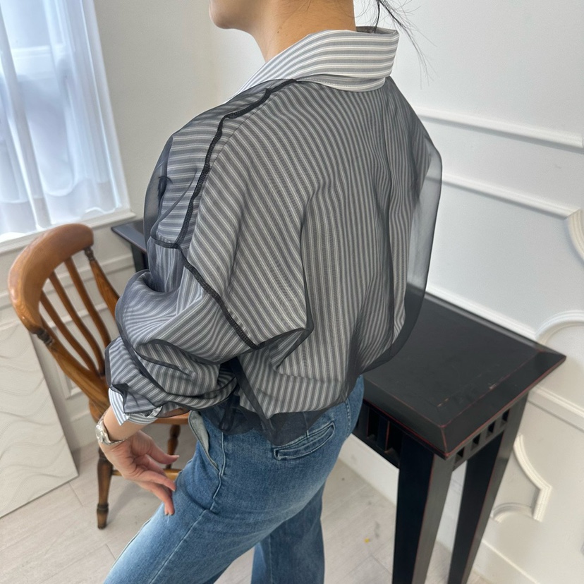 SOUIT東大門實拍女士新款26春夏時尚熱賣職業休閑襯衫蕾絲衫SOUIT by mabel-L襯衫/蕾絲衫