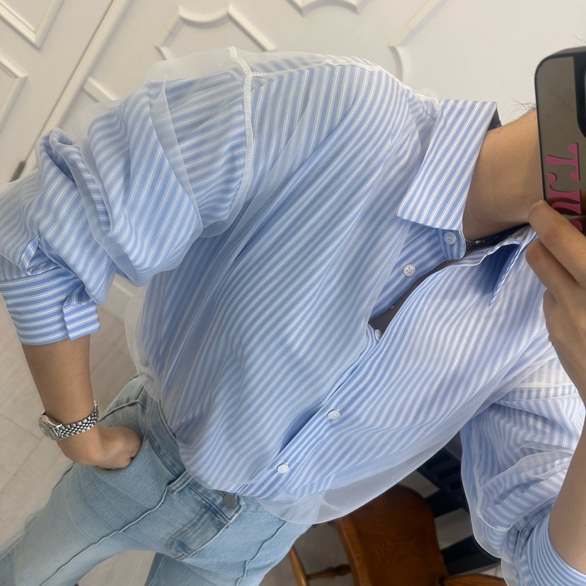 SOUIT東大門實拍女士新款26春夏時尚熱賣職業休閑襯衫蕾絲衫SOUIT by mabel-L襯衫/蕾絲衫