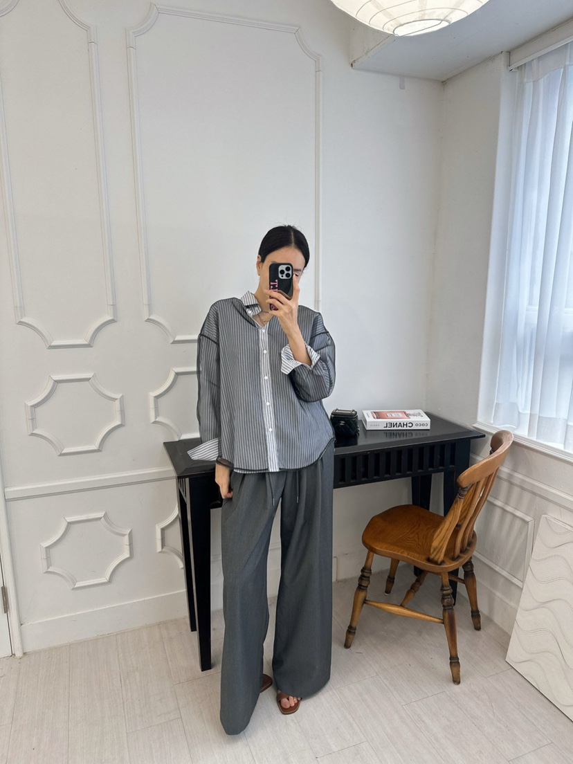 SOUIT東大門實拍女士新款26春夏時尚熱賣職業休閑襯衫蕾絲衫SOUIT by mabel-L襯衫/蕾絲衫