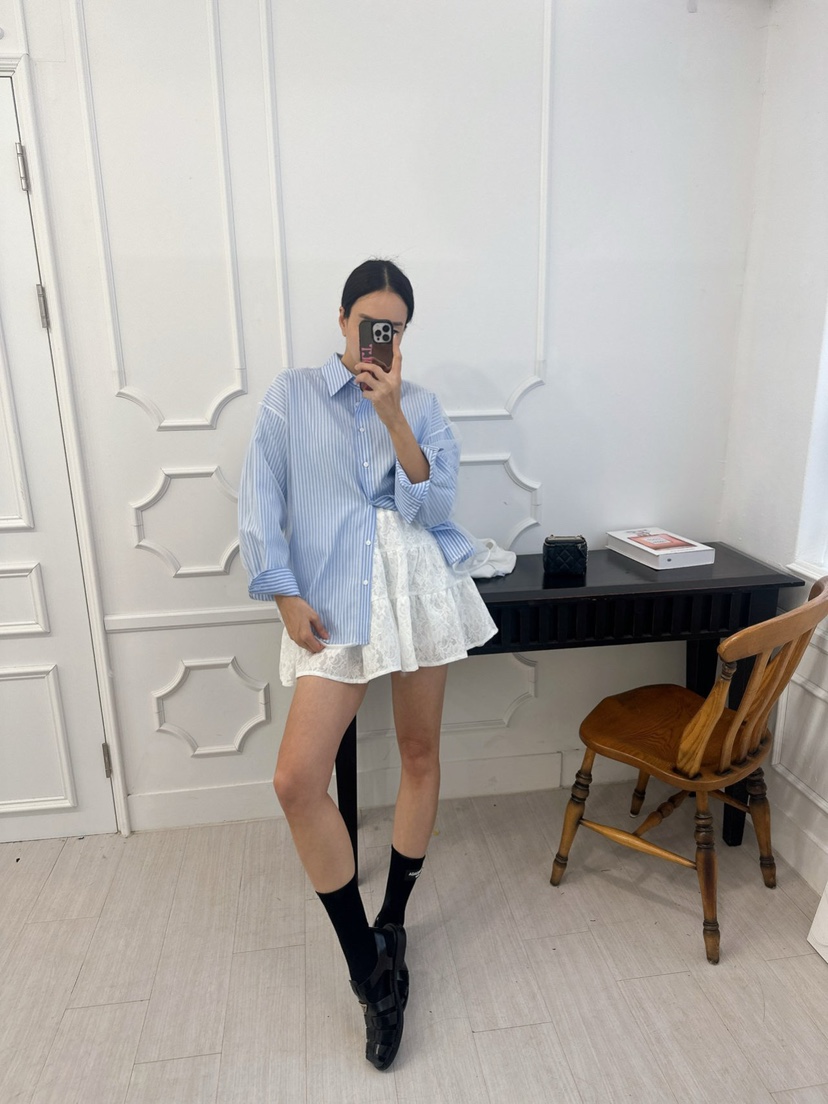 SOUIT東大門實拍女士新款26春夏時尚熱賣職業休閑襯衫蕾絲衫SOUIT by mabel-L襯衫/蕾絲衫