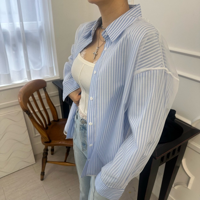 SOUIT東大門實拍女士新款26春夏時尚熱賣職業休閑襯衫蕾絲衫SOUIT by mabel-L襯衫/蕾絲衫