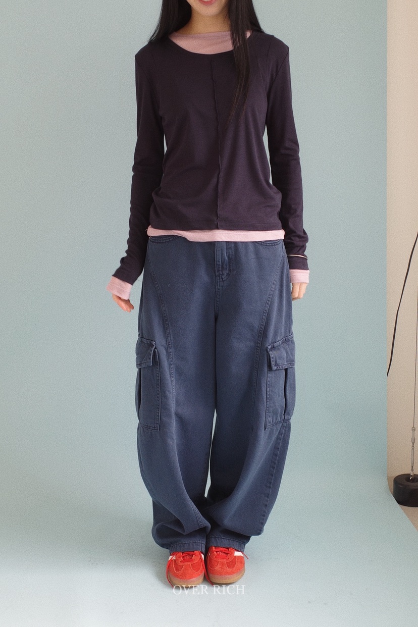 OVER RICH韓國直郵女士新款人氣熱賣休閑時尚26春夏牛仔褲OVER RICH牛仔褲