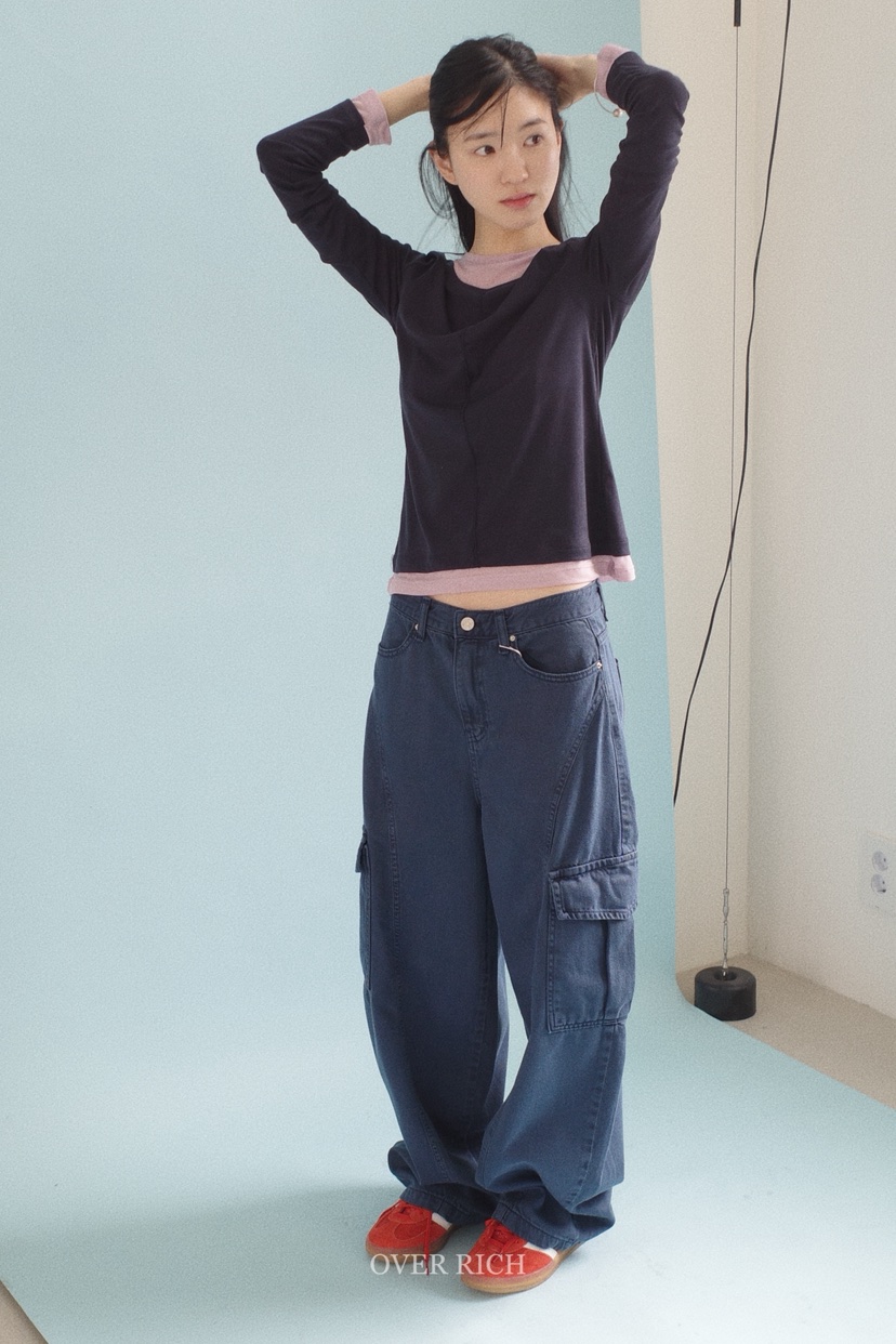 OVER RICH韓國直郵女士新款人氣熱賣休閑時尚26春夏牛仔褲OVER RICH牛仔褲