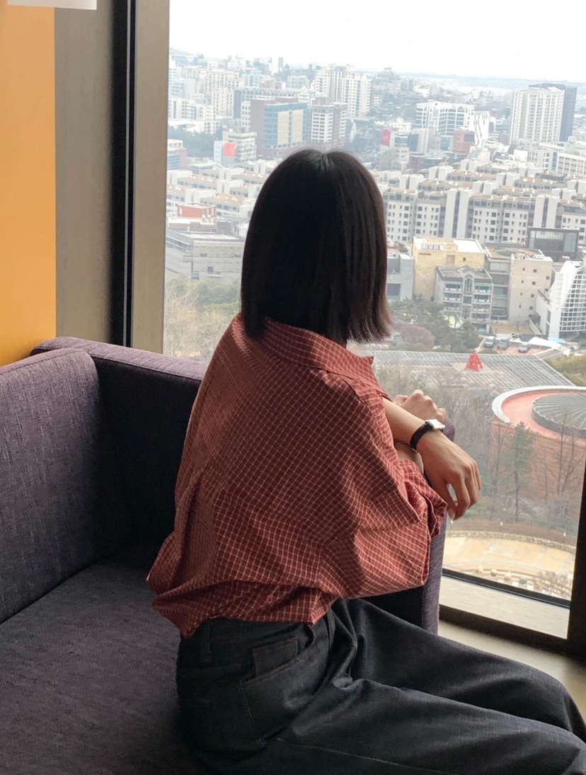 COURGETTE東大門實拍女士新款人氣熱賣26春夏襯衫蕾絲衫格子COURGETTE襯衫/蕾絲衫