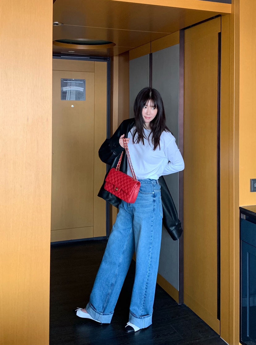 COURGETTE韓國代購女士新款真品休閑人氣推薦職業26春夏牛仔褲COURGETTE牛仔褲