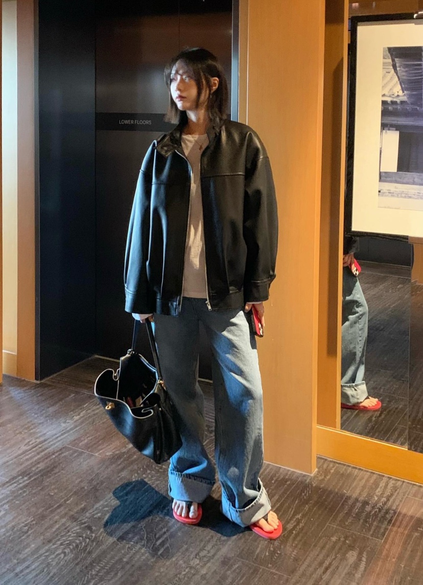 COURGETTE韓國代購女士新款真品休閑人氣推薦職業26春夏牛仔褲COURGETTE牛仔褲