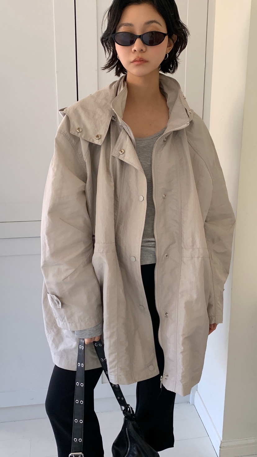 OVER RICH東大門直郵女裝新款人氣26春夏夾克帽子可拆卸OVER RICH夾克