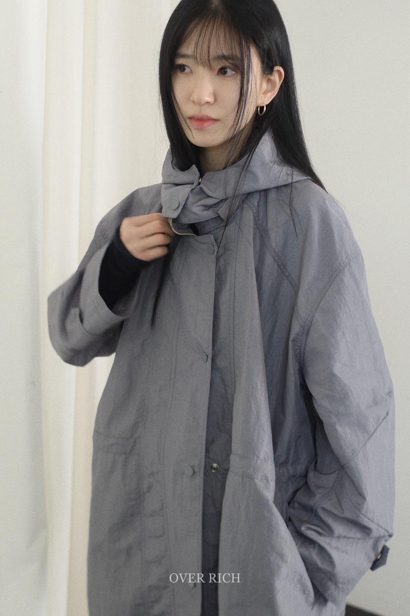 OVER RICH東大門直郵女裝新款人氣26春夏夾克帽子可拆卸OVER RICH夾克