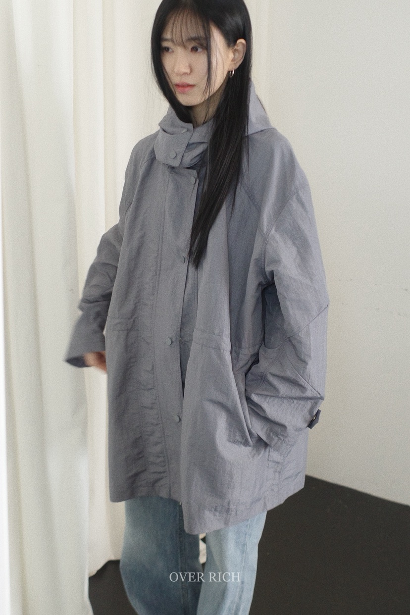 OVER RICH東大門直郵女裝新款人氣26春夏夾克帽子可拆卸OVER RICH夾克