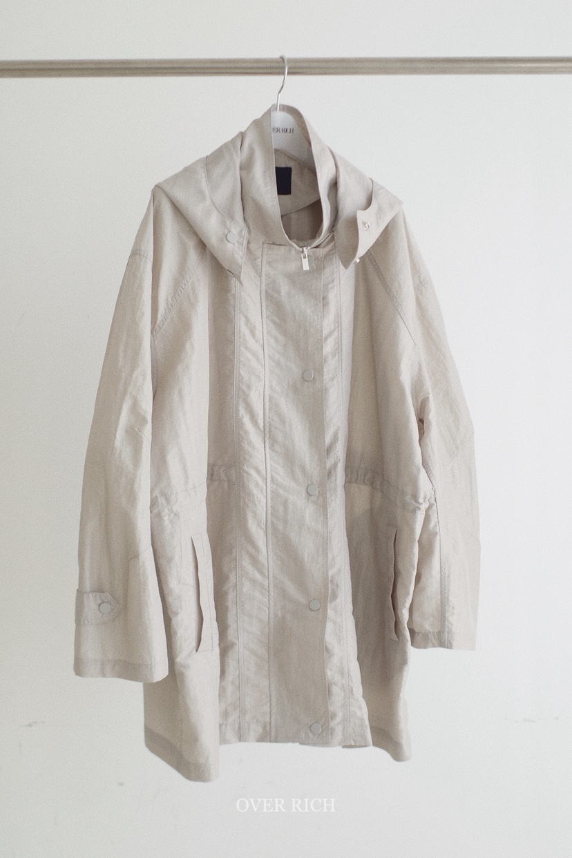 OVER RICH東大門直郵女裝新款人氣26春夏夾克帽子可拆卸OVER RICH夾克圖色2