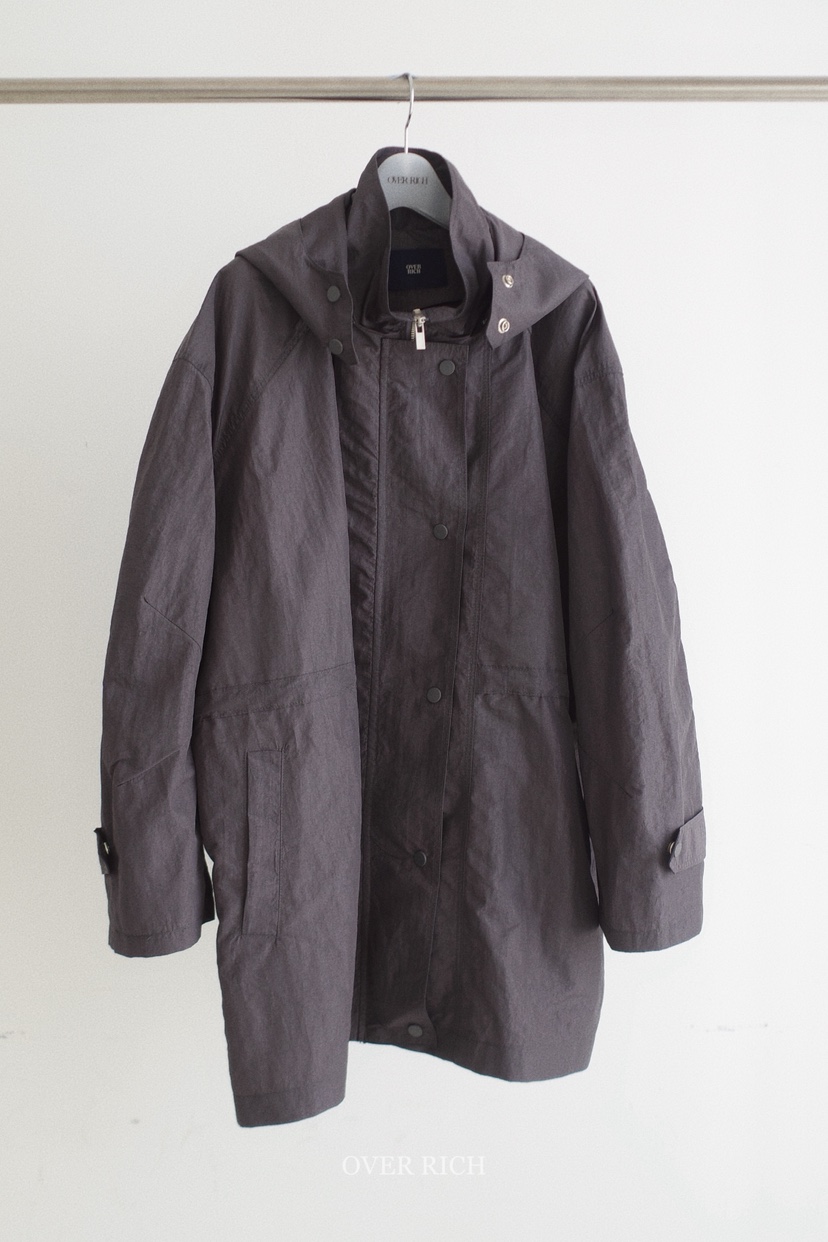 OVER RICH東大門直郵女裝新款人氣26春夏夾克帽子可拆卸OVER RICH夾克圖色3