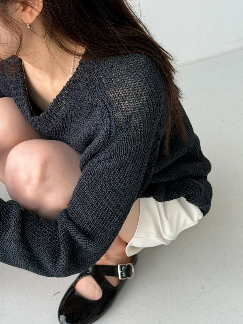 TAF東大門直郵女裝新款熱賣推薦休閑人氣真品26春夏針織衫V領TAF針織衫