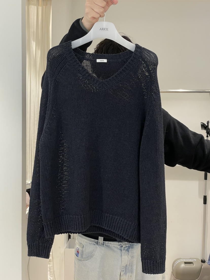 TAF東大門直郵女裝新款熱賣推薦休閑人氣真品26春夏針織衫V領TAF針織衫圖色2