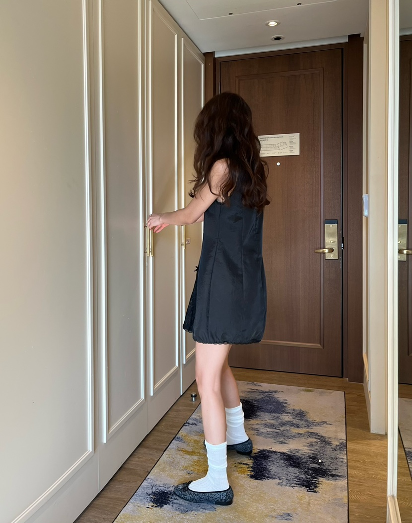 LOVE PULL韓國代購女士新款人氣休閑真品職業連衣裙緞面LOVE PULL連衣裙