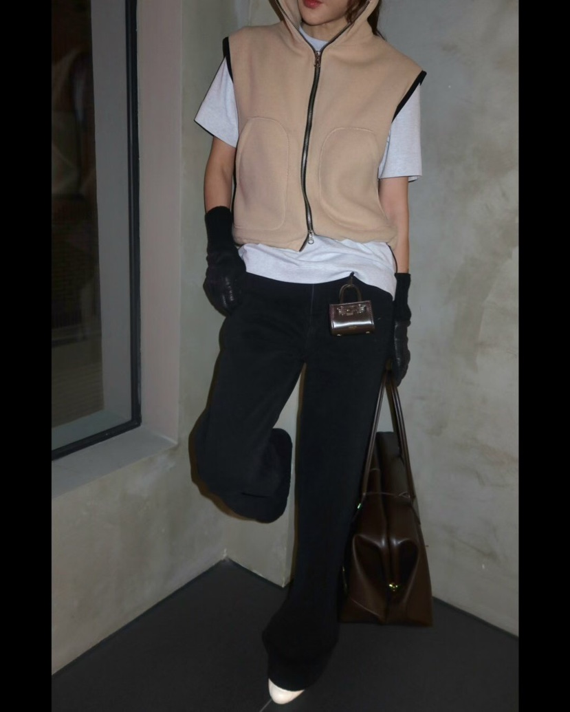 GENTLE B/LOVENTINA韓國直郵女士新款真品馬甲不含內搭抓絨拉鏈GENTLE B/LOVENTINA馬甲