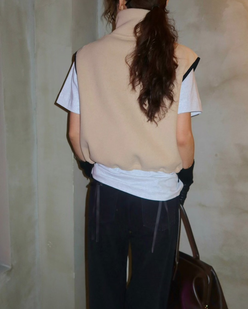 GENTLE B/LOVENTINA韓國直郵女士新款真品馬甲不含內搭抓絨拉鏈GENTLE B/LOVENTINA馬甲