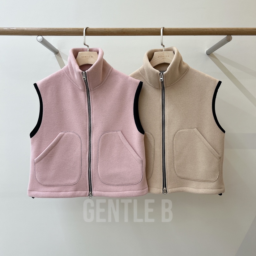 GENTLE B/LOVENTINA韓國直郵女士新款真品馬甲不含內搭抓絨拉鏈GENTLE B/LOVENTINA馬甲