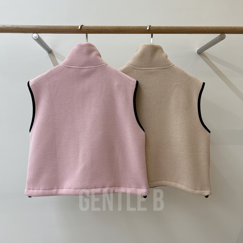 GENTLE B/LOVENTINA韓國直郵女士新款真品馬甲不含內搭抓絨拉鏈GENTLE B/LOVENTINA馬甲