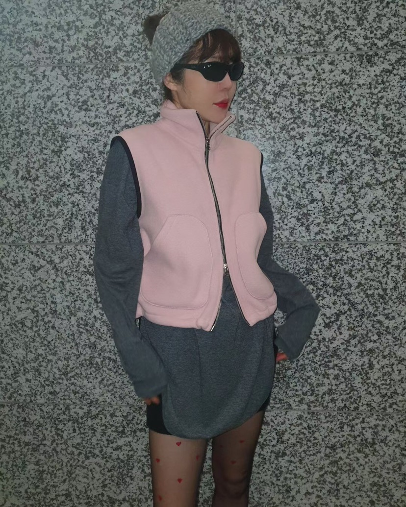 GENTLE B/LOVENTINA韓國直郵女士新款真品馬甲不含內搭抓絨拉鏈GENTLE B/LOVENTINA馬甲圖色1