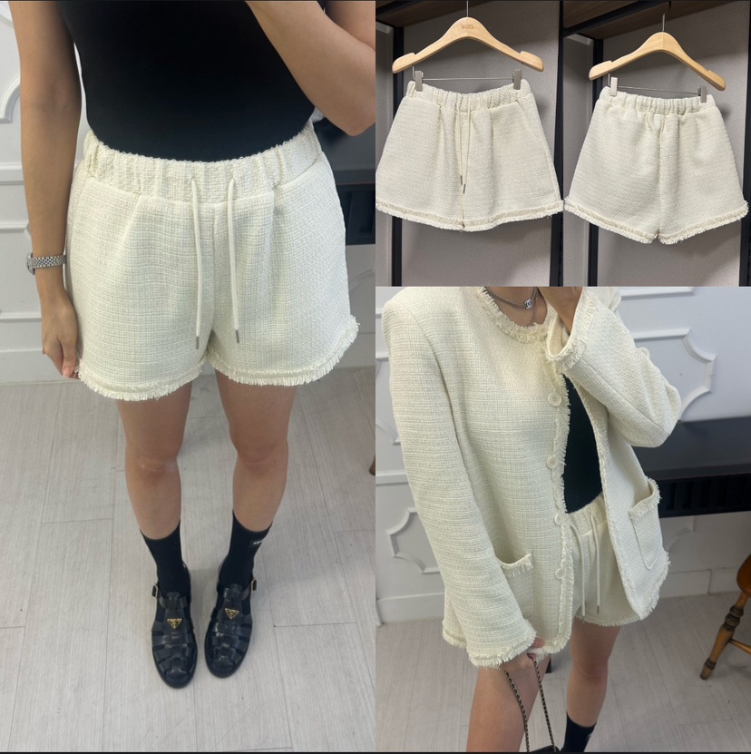 SOUIT東大門直郵女士新款真品26春夏人氣休閑推薦短褲粗花呢SOUIT by mabel-L短褲