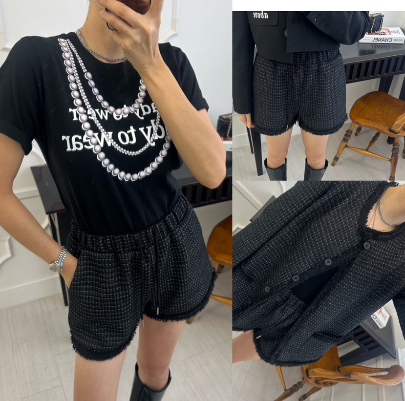 SOUIT東大門直郵女士新款真品26春夏人氣休閑推薦短褲粗花呢SOUIT by mabel-L短褲