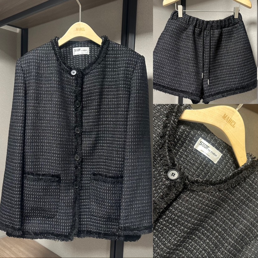 SOUIT東大門直郵女士新款真品26春夏人氣休閑推薦短褲粗花呢SOUIT by mabel-L短褲