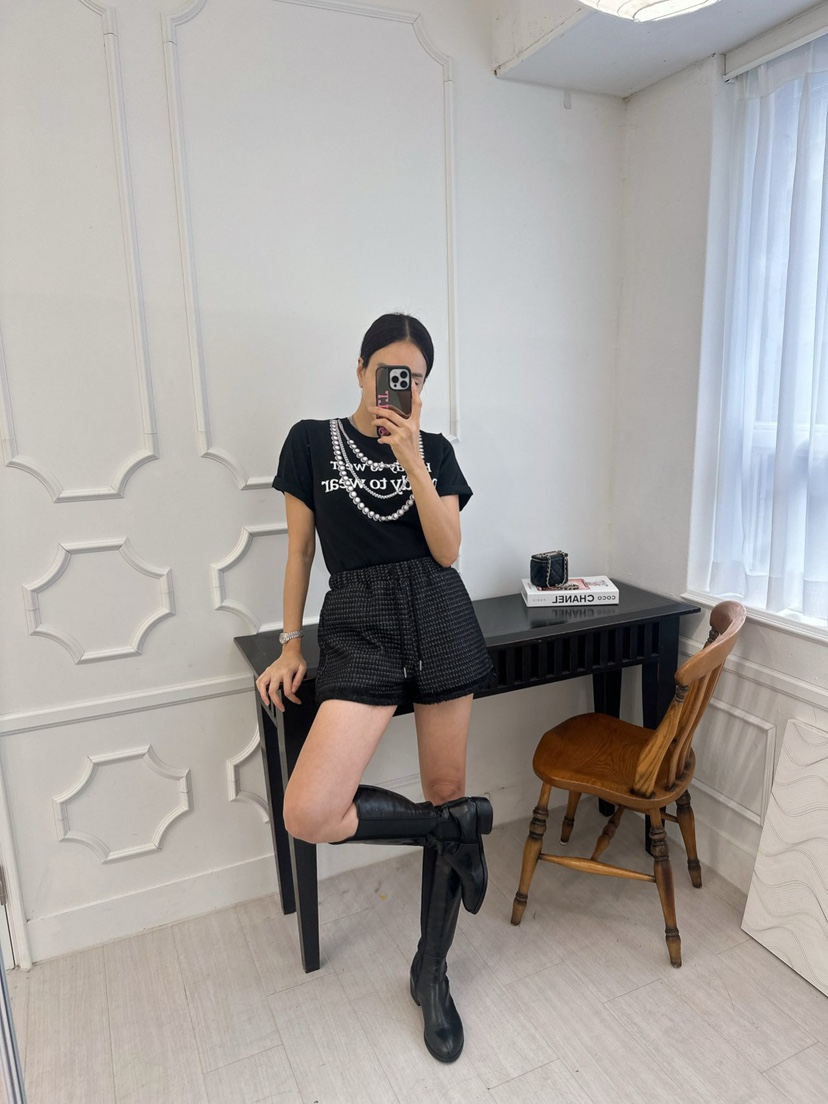 SOUIT東大門直郵女士新款真品26春夏人氣休閑推薦短褲粗花呢SOUIT by mabel-L短褲