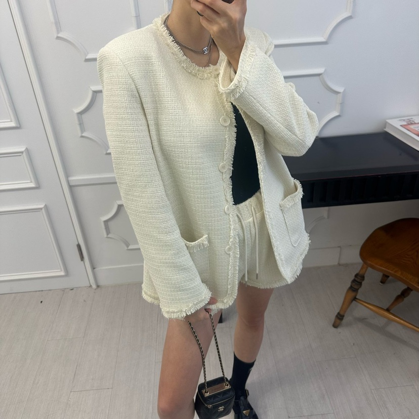 SOUIT東大門直郵女士新款真品26春夏人氣休閑推薦短褲粗花呢SOUIT by mabel-L短褲