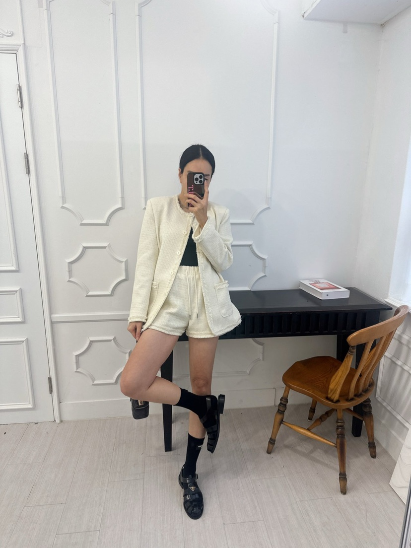 SOUIT東大門直郵女士新款真品26春夏人氣休閑推薦短褲粗花呢SOUIT by mabel-L短褲