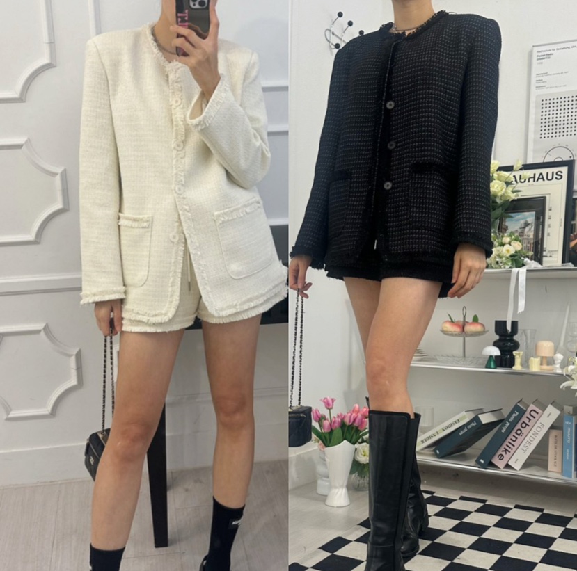 SOUIT東大門直郵女士新款真品26春夏人氣休閑推薦短褲粗花呢SOUIT by mabel-L短褲