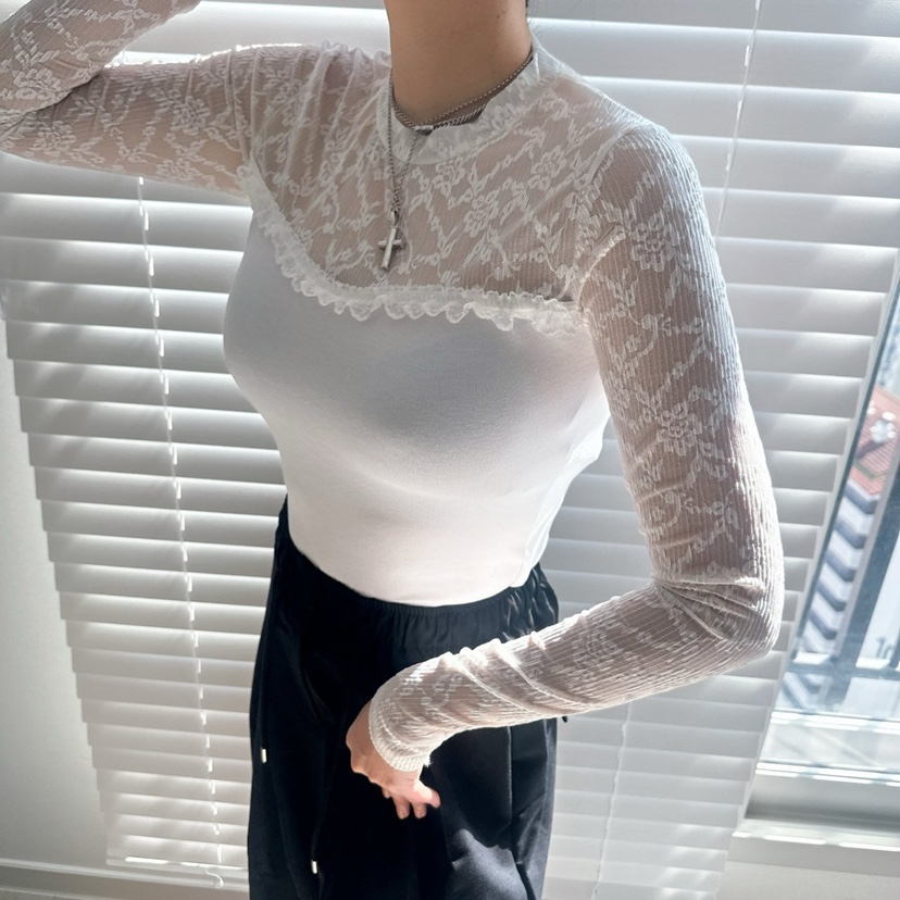 SOUIT東大門實拍女士新款休閑職業真品熱賣時尚26春夏長袖T恤SOUIT by mabel-L長袖T恤