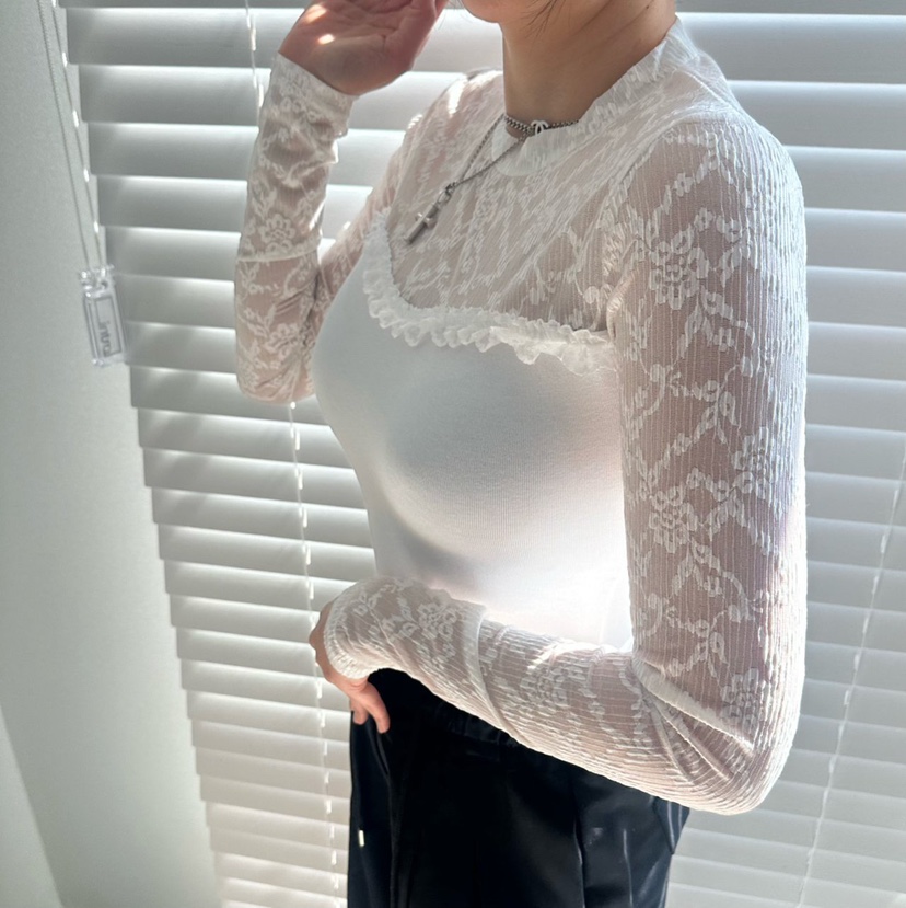 SOUIT東大門實拍女士新款休閑職業真品熱賣時尚26春夏長袖T恤SOUIT by mabel-L長袖T恤