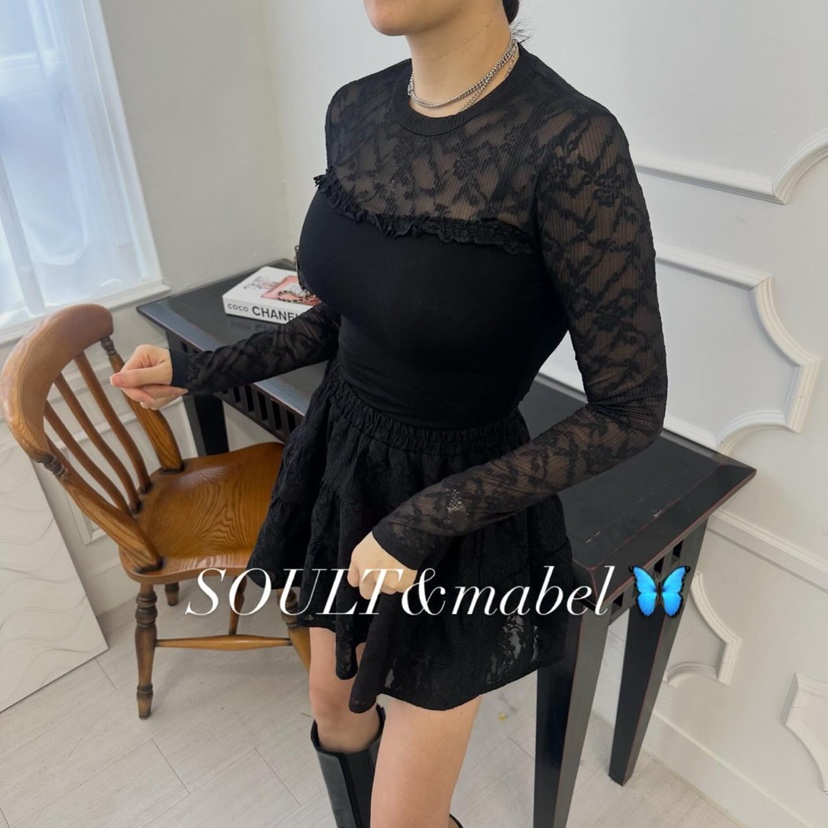 SOUIT東大門實拍女士新款休閑職業真品熱賣時尚26春夏長袖T恤SOUIT by mabel-L長袖T恤