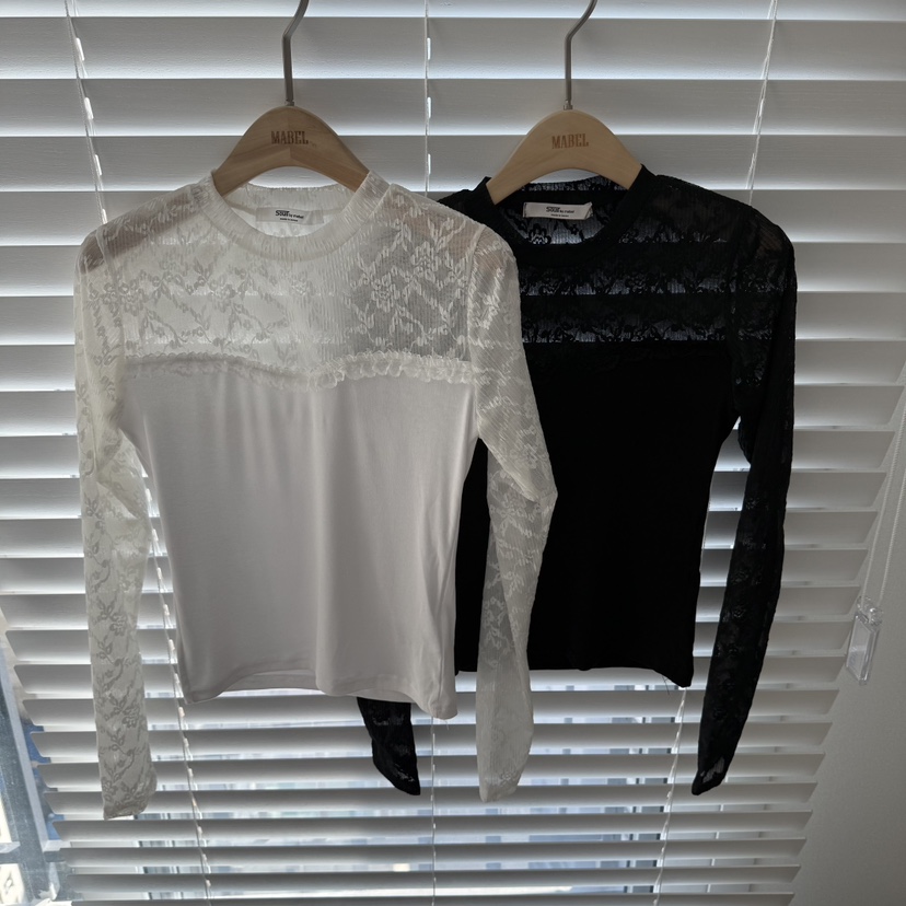 SOUIT東大門實拍女士新款休閑職業真品熱賣時尚26春夏長袖T恤SOUIT by mabel-L長袖T恤