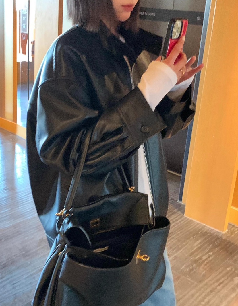 COURGETTE韓國代購女裝新款26春夏時尚人氣推薦真品皮衣皮革COURGETTE皮衣