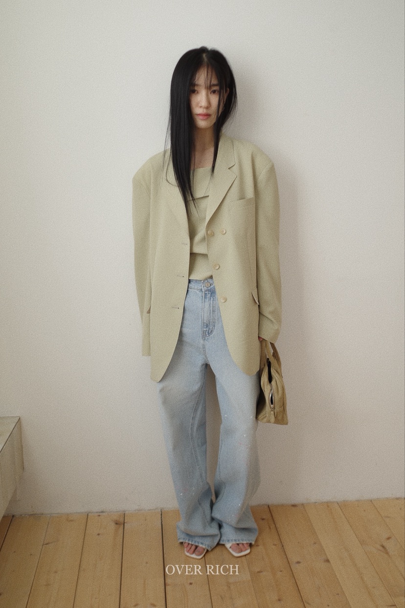 OVER RICH韓國直郵女士新品真品時尚職業26春夏熱賣夾克OVER RICH夾克
