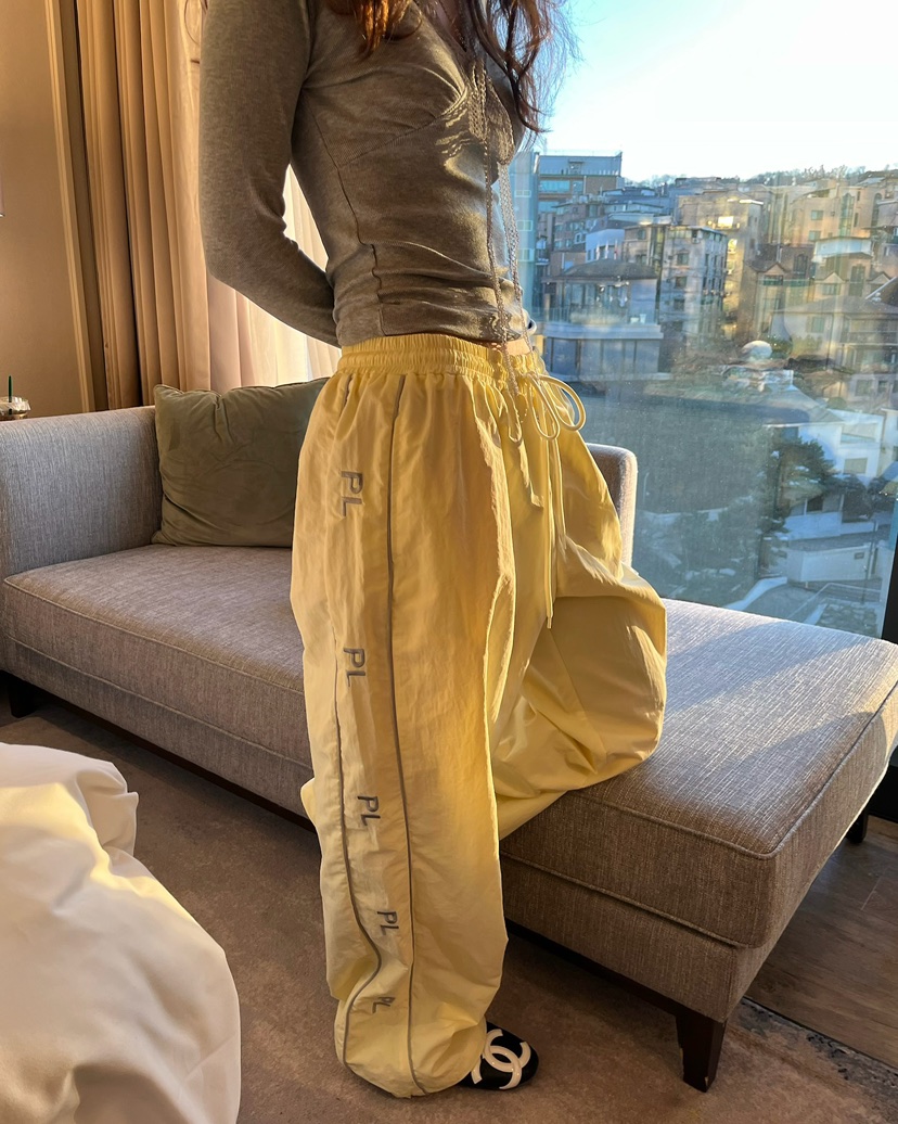 LOVE PULL東大門實拍女裝新款熱賣休閑時尚26春夏休閑褲刺繡LOVE PULL休閑褲