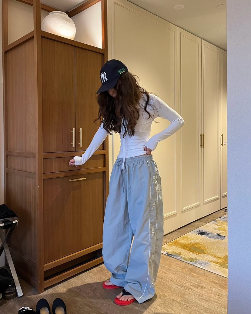 LOVE PULL東大門實拍女裝新款熱賣休閑時尚26春夏休閑褲刺繡LOVE PULL休閑褲